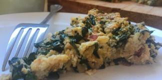 kale and basil fritata