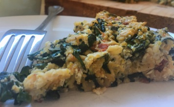 kale and basil fritata