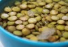 Lentils soaking in water