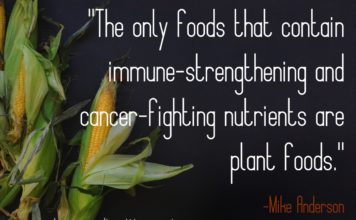 Mike Anderson quote about plant based foods