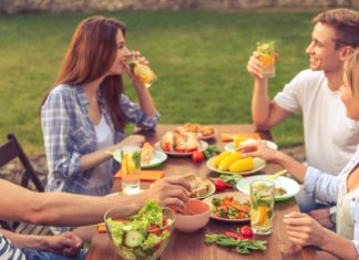 The Truth About Plant-Based Protein people eating outside at a table