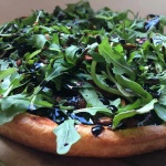 Vegan Pizza with Balsamic Reduction and Arrugala