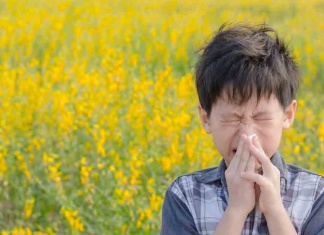 A Natural Way to Treat-and Even Prevent—Allergy Symptoms boy standing in a field of flowers sneazing